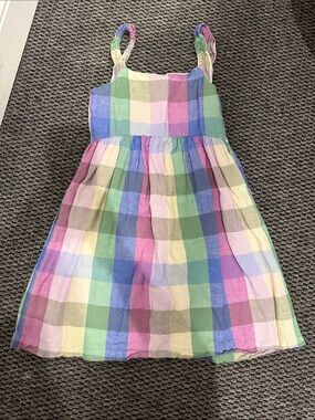 GAP Girls' Pastel Plaid Sundress - Pink, Blue, Green, Yellow